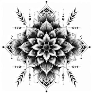meditative-art – tattoo design ideas free ai generated – mandala-tattoo – for-lower-leg – Gallery: mandalas-and-similar-inkby-ai