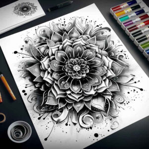 meditative-art – tattoo design ideas free ai generated – symmetric – for-abdomen – Gallery: mandalas-and-similar-inkby-ai