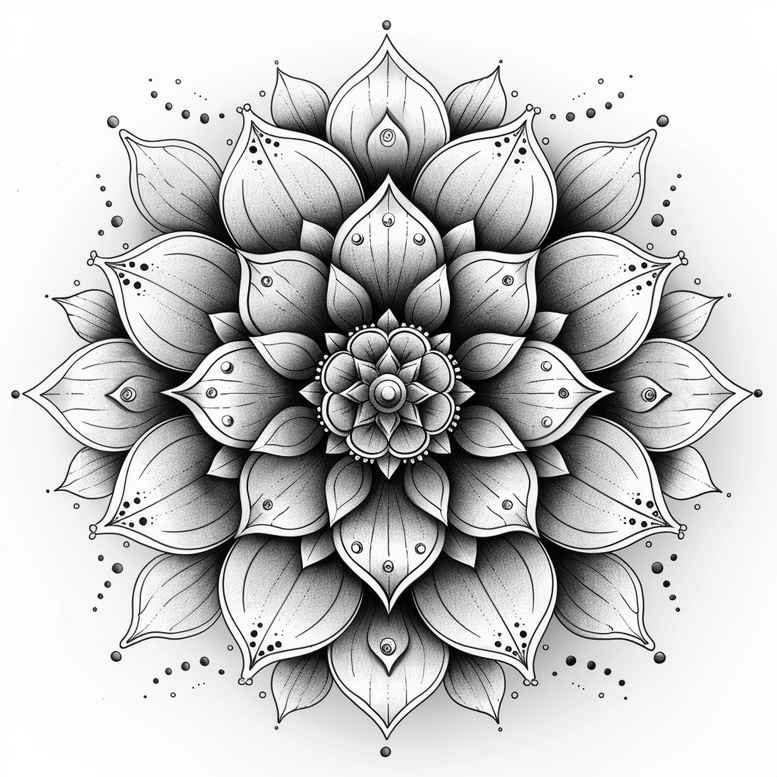 meditative – tattoo design ideas free ai generated – decorative-ring – for-stomach – Gallery: mandalas-and-similar-inkby-ai