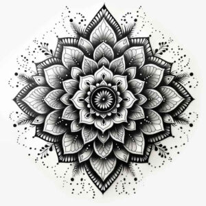 mesmerizing – tattoo design ideas free ai generated – soft-curves – for-sternum – Gallery: mandalas-and-similar-inkby-ai