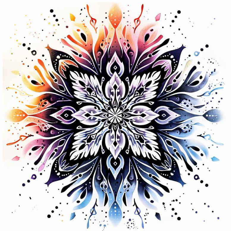 ornamental-rays – tattoo design ideas free ai generated – delicate-arcs – for-nape – Gallery: mandalas-and-similar-inkby-ai