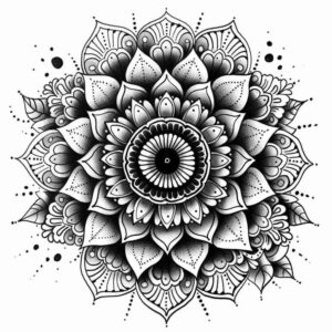 ornate-circle – tattoo design ideas free ai generated – circle-segments – for-collarbone – Gallery: mandalas-and-similar-inkby-ai