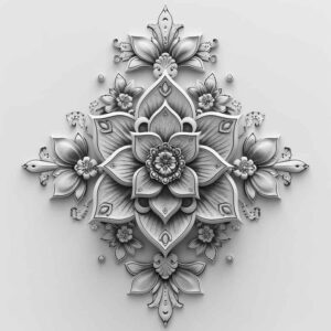 soft-curves – tattoo design ideas free ai generated – circular-lace – for-outer-arm – Gallery: mandalas-and-similar-inkby-ai