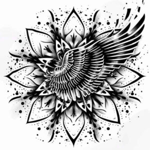 spiritual-design – tattoo design ideas free ai generated – continuous-pattern – for-lower-leg – Gallery: mandalas-and-similar-inkby-ai