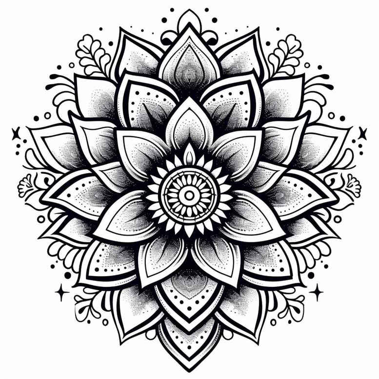 mandalas-and-similar tattoo design ideas radiating lines abstract symbolising determination