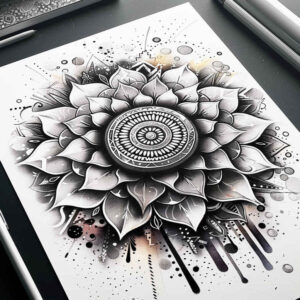 mandalas-and-similar tattoo design ideas kaleidoscope delicate shading symbolising resilience