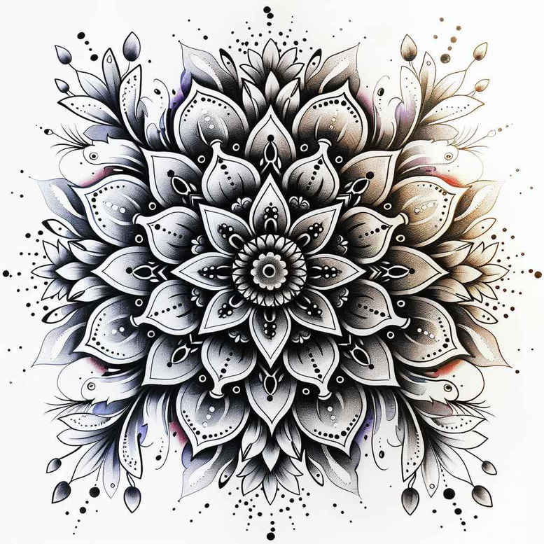 mandalas-and-similar tattoo design ideas infinite pattern detailed for wrist side