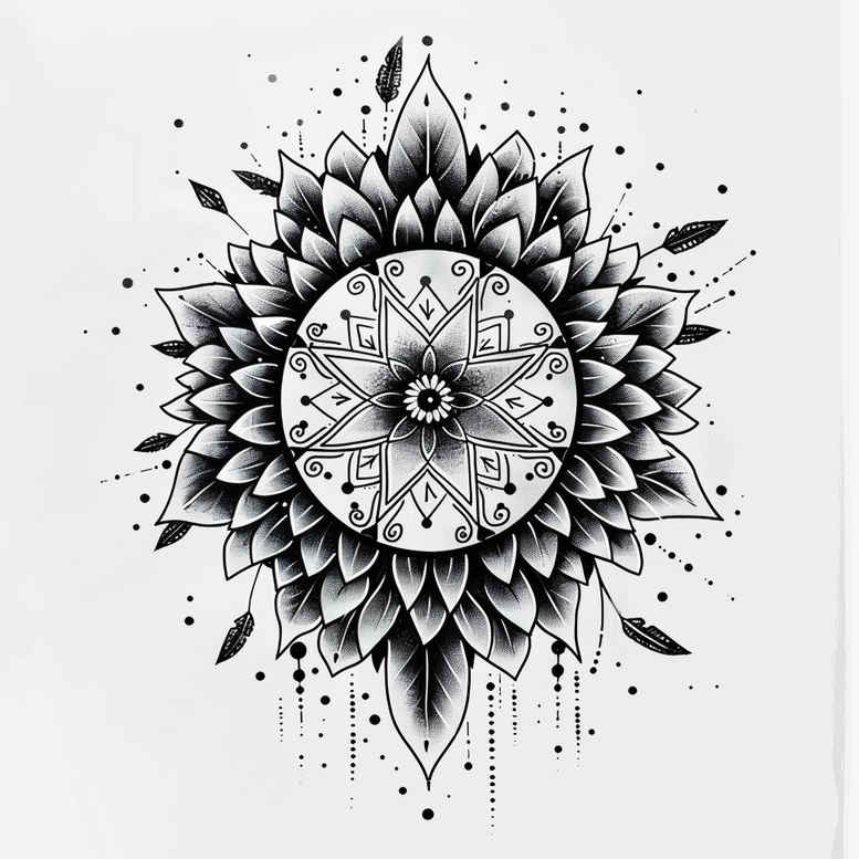 mandalas-and-similar tattoo design ideas ornate detailed shapes for knee