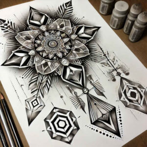 mandalas-and-similar tattoo design ideas balance detailed texture for full back