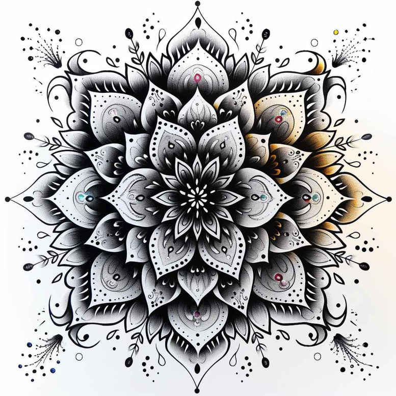 mandalas-and-similar tattoo design ideas decorative ring fine lines courage and power