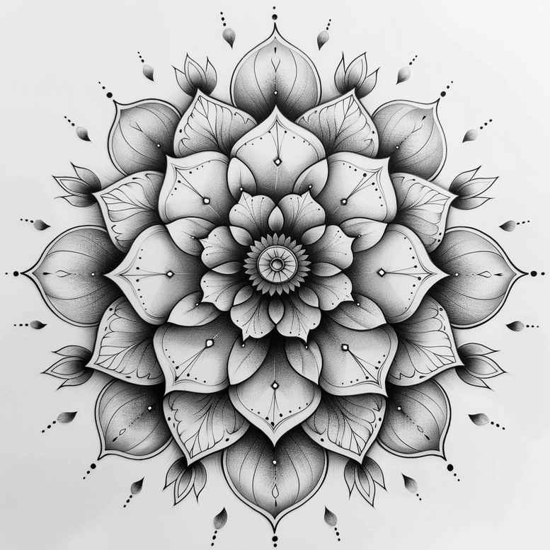 mandalas-and-similar tattoo design ideas sacred symbol fine lines for forearm