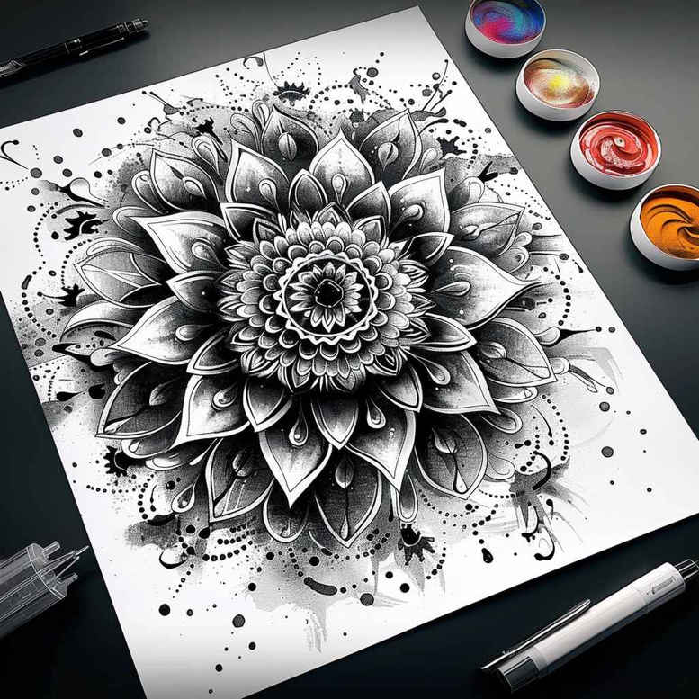 mandalas-and-similar tattoo design ideas mandala border geometric patterns shows courage