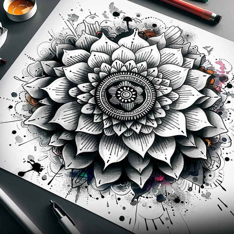 mandalas-and-similar tattoo design ideas radial symmetry geometric represents courage