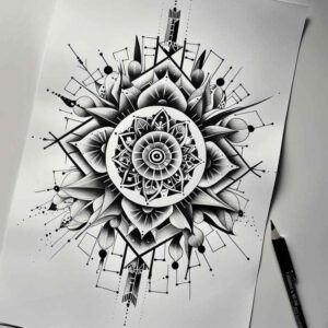 mandalas-and-similar tattoo design ideas puzzle pattern geometric shows strength