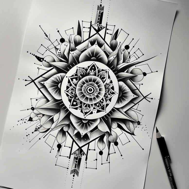 mandalas-and-similar tattoo design ideas puzzle pattern geometric shows strength