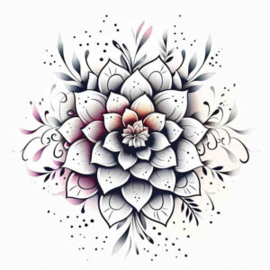 mandalas-and-similar tattoo design ideas delicate outline harmonious for hip
