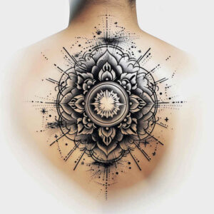 mandalas-and-similar tattoo design ideas cosmic layered symbolising courage