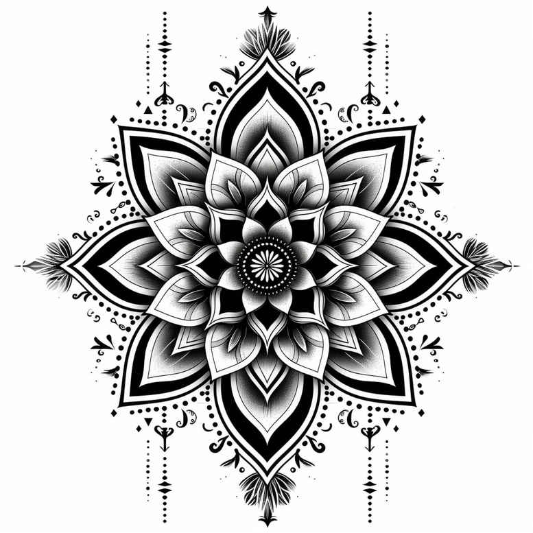mandalas-and-similar tattoo design ideas subtle fill meditative for upper arm