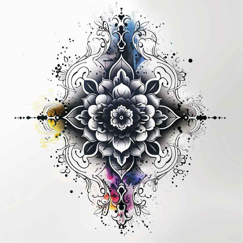 mandalas-and-similar tattoo design ideas geometric lace radial stands for resilience