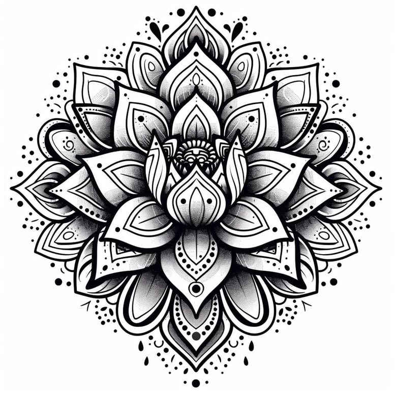 mandalas-and-similar tattoo design ideas centerpiece symmetry for temple