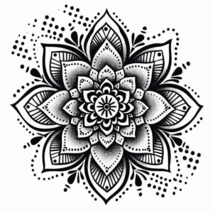 transcendent – tattoo design ideas free ai generated – engraved-motif – for-toe – Gallery: mandalas-and-similar-inkby-ai