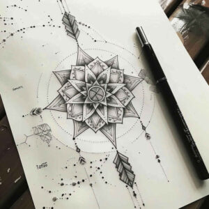 unending – tattoo design ideas free ai generated – harmony – for-side-torso – Gallery: mandalas-and-similar-inkby-ai