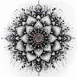 universe – tattoo design ideas free ai generated – blooming-center – for-thigh – Gallery: mandalas-and-similar-inkby-ai