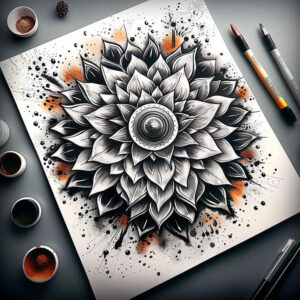 vibration – tattoo design ideas free ai generated – infinite-pattern – for-fingers – Gallery: mandalas-and-similar-inkby-ai