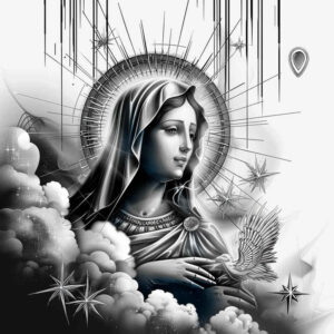 artistic-mary – tattoo design ideas free ai generated – hyper-realistic – for-ribs – Gallery: mary-inkby-ai
