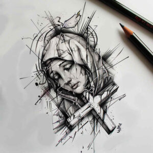 artistic-mary – tattoo design ideas free ai generated – micro-realism – for-full-back – Gallery: mary-inkby-ai