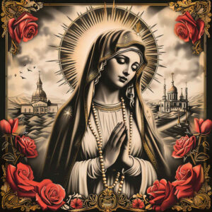 artistic-mary – tattoo design ideas free ai generated – photo-realistic – for-arm – Gallery: mary-inkby-ai