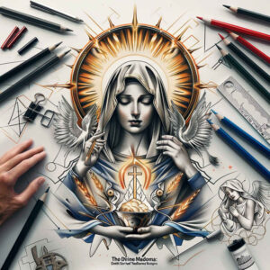 fine-line-mary – tattoo design ideas free ai generated – natural-luminosity – for-stomach – Gallery: mary-inkby-ai