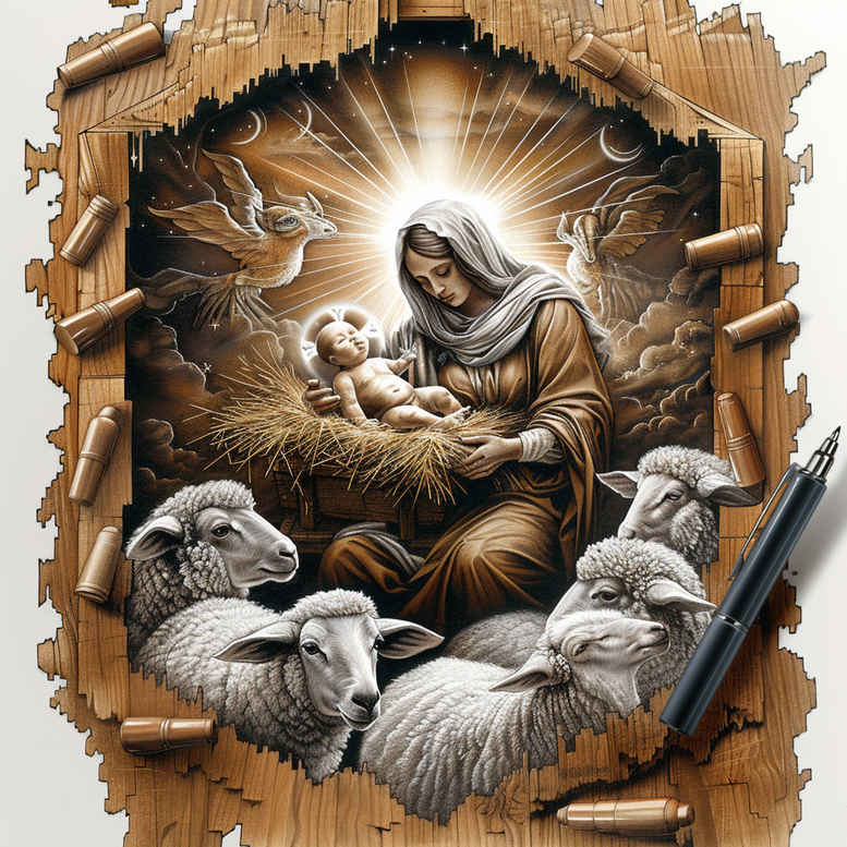 fine-line-mary – tattoo design ideas free ai generated – studio-quality – for-back – Gallery: mary-inkby-ai