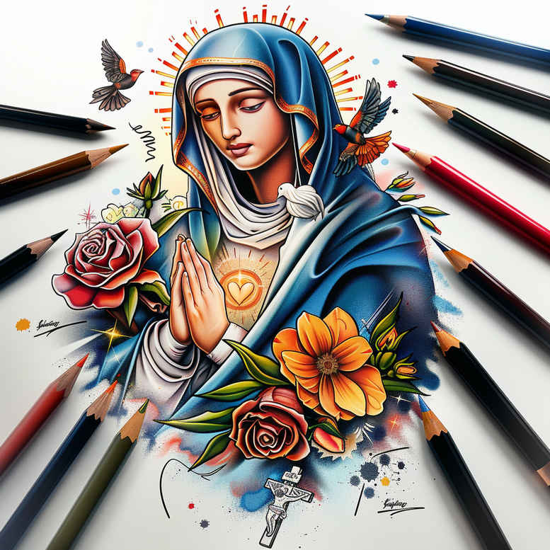 for-women – tattoo design ideas free ai generated – surface-complexity – for-upper-back – Gallery: mary-inkby-ai