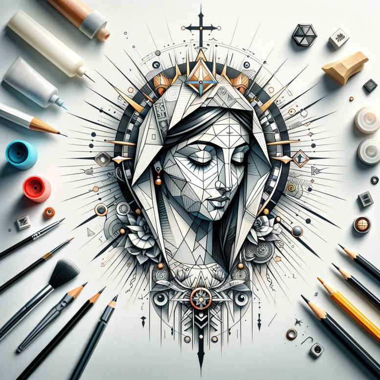 madonna – tattoo design ideas free ai generated – emotional-realism – for-palm – Gallery: mary-inkby-ai