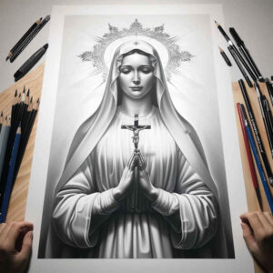 mary-and-faith – tattoo design ideas free ai generated – detailed-rendering – for-lower-arm – Gallery: mary-inkby-ai
