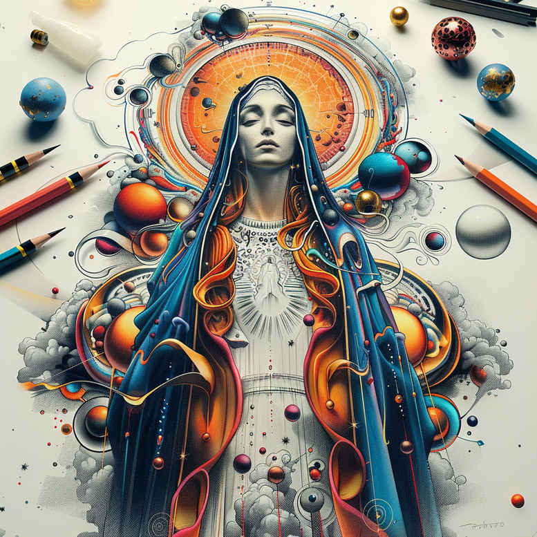 mary-and-faith – tattoo design ideas free ai generated – soft-highlights – for-side – Gallery: mary-inkby-ai