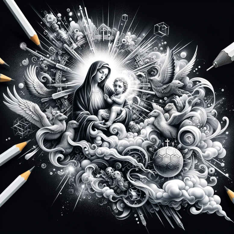 mary-and-grace – tattoo design ideas free ai generated – true-to-life – for-ribs – Gallery: mary-inkby-ai