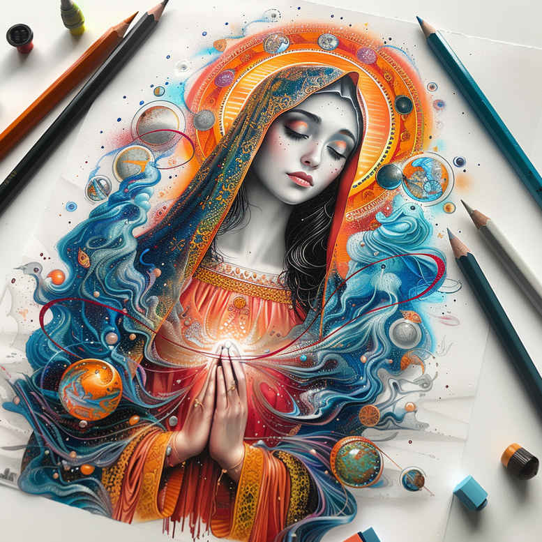 mary-and-hope – tattoo design ideas free ai generated – portrait-realism – for-spine – Gallery: mary-inkby-ai