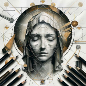 mary-and-light – tattoo design ideas free ai generated – smooth-gradients – for-back-of-neck – Gallery: mary-inkby-ai