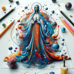 mary-and-love – tattoo design ideas free ai generated – glass-effect – for-back-of-neck – Gallery: mary-inkby-ai