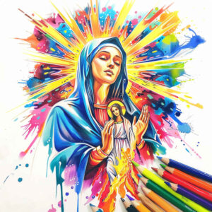mary-as-symbol – tattoo design ideas free ai generated – realistic-contrast – for-side-torso – Gallery: mary-inkby-ai