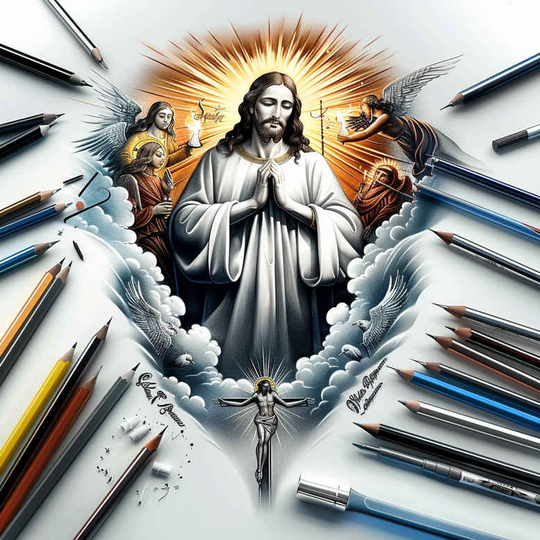 mary-in-christian-tradition – tattoo design ideas free ai generated – natural-blush – for-shin – Gallery: mary-inkby-ai