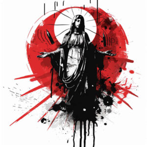 mary-in-christian-tradition – tattoo design ideas free ai generated – smooth-gradients – for-back – Gallery: mary-inkby-ai