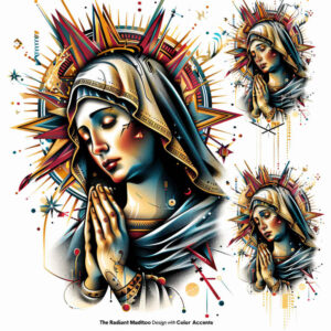 mary-in-iconography – tattoo design ideas free ai generated – photo-realistic – for-lower-chest – Gallery: mary-inkby-ai