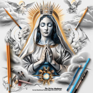 mary-in-sacred-art – tattoo design ideas free ai generated – clean-background – for-triceps – Gallery: mary-inkby-ai