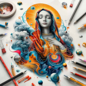 mary-in-spirituality – tattoo design ideas free ai generated – sharp-focus – for-palm – Gallery: mary-inkby-ai