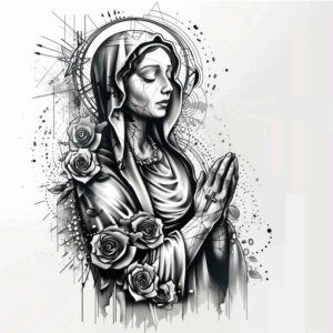 mary – tattoo design ideas free ai generated – realistic-gleam – for-inner-arm – Gallery: mary-inkby-ai