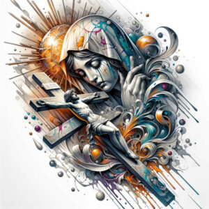 mary-mother-symbol – tattoo design ideas free ai generated – photographic-quality – for-upper-shoulder – Gallery: mary-inkby-ai