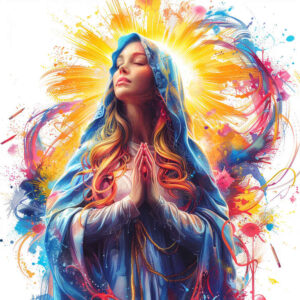 mary-peace-symbol – tattoo design ideas free ai generated – contrast-play – for-knee – Gallery: mary-inkby-ai